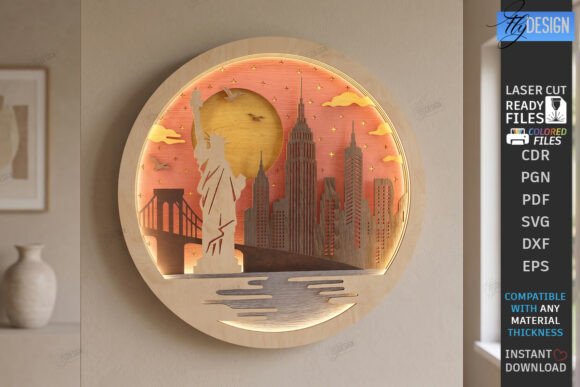 3D Layered Wall Decor Laser Cut: Nature-Inspired Art
