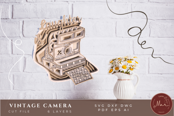 3D Multilayer Vintage Camera Laser Cut: Create Stunning Art