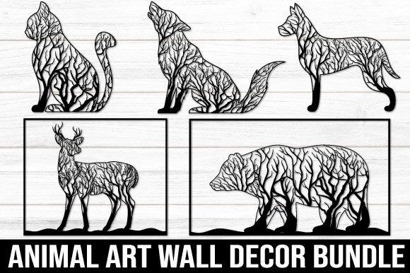 Animal Art Wall Décor Laser Cut Bundle