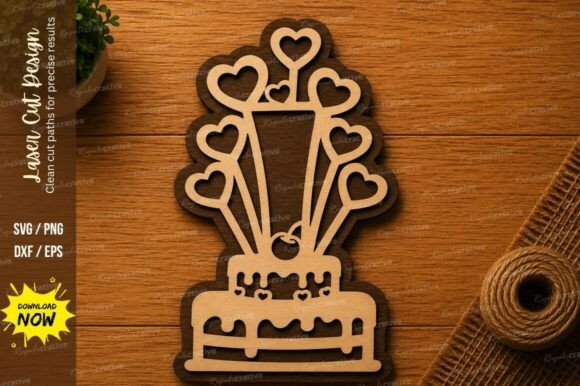 Birthday Cake Celebration SVG: Laser Cutting Design Set