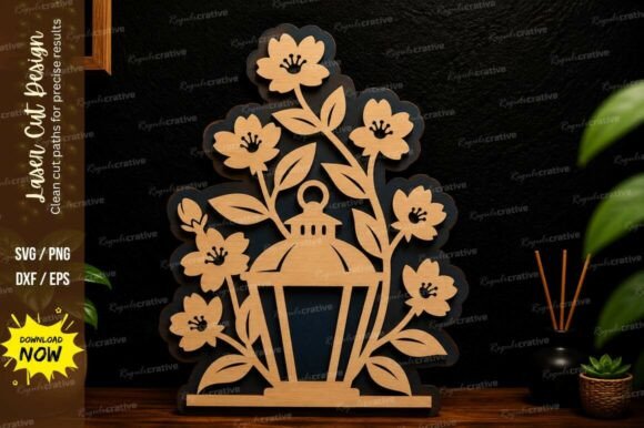 Create H1 From Floral Lantern Decor Laser Cut Svg MAXIMUM 60 CHARACTERS with Rules Natural, not keyword stuffing, Plain text title only, no list, no explanation, no quotes, no markdown
