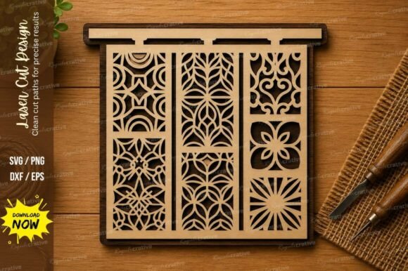 Decorative Panel SVG | Geometric Window Design