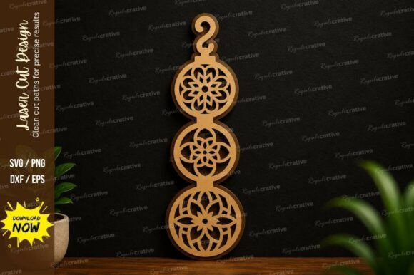 Mandala Hanging Ornament Laser Cut SVG for Crafters