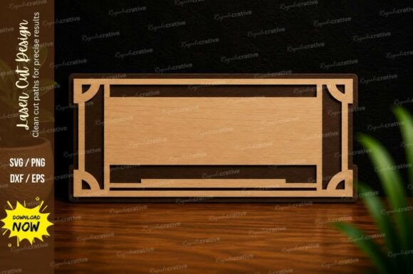 Modern Rectangle Border SVG Laser Cut Design