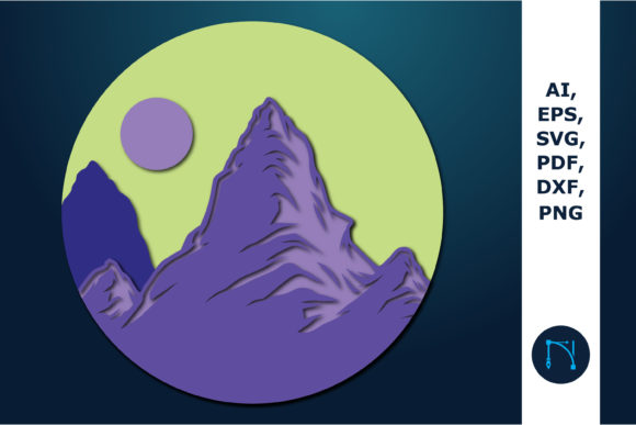 Mountain Laser Cut SVG for Crafting and Design