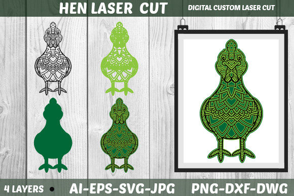 Multilayer Laser Cut Chicken - Hen Design Files