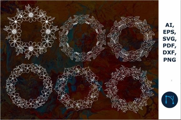 Paper Cut Flower Wreath SVG for Decor