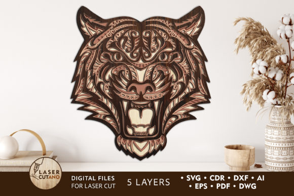 Tiger Multilayer Laser Cut Files: A Creative Design for Your Ideas